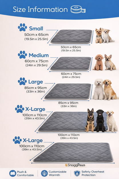 SnuggyPaws Heated Pet Pad – Cozy Warmth for Dogs & Cats, Relieves Joint Stiffness, Improves Sleep