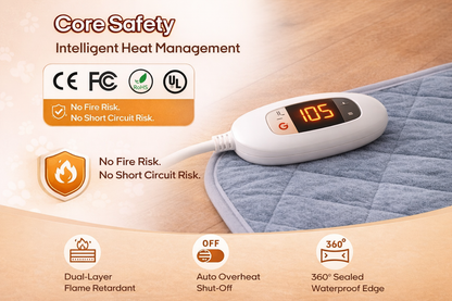 SnuggyPaws Heated Pet Pad – Cozy Warmth for Dogs & Cats, Relieves Joint Stiffness, Improves Sleep