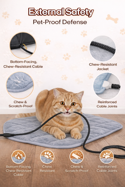 SnuggyPaws Heated Pet Pad – Cozy Warmth for Dogs & Cats, Relieves Joint Stiffness, Improves Sleep