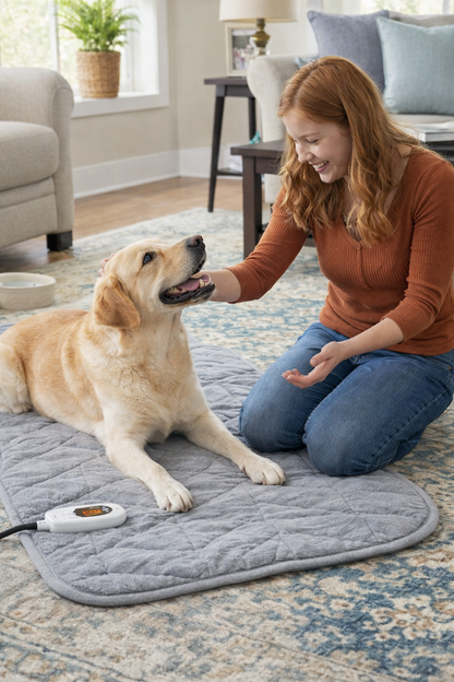 SnuggyPaws Heated Pet Pad – Cozy Warmth for Dogs & Cats, Relieves Joint Stiffness, Improves Sleep