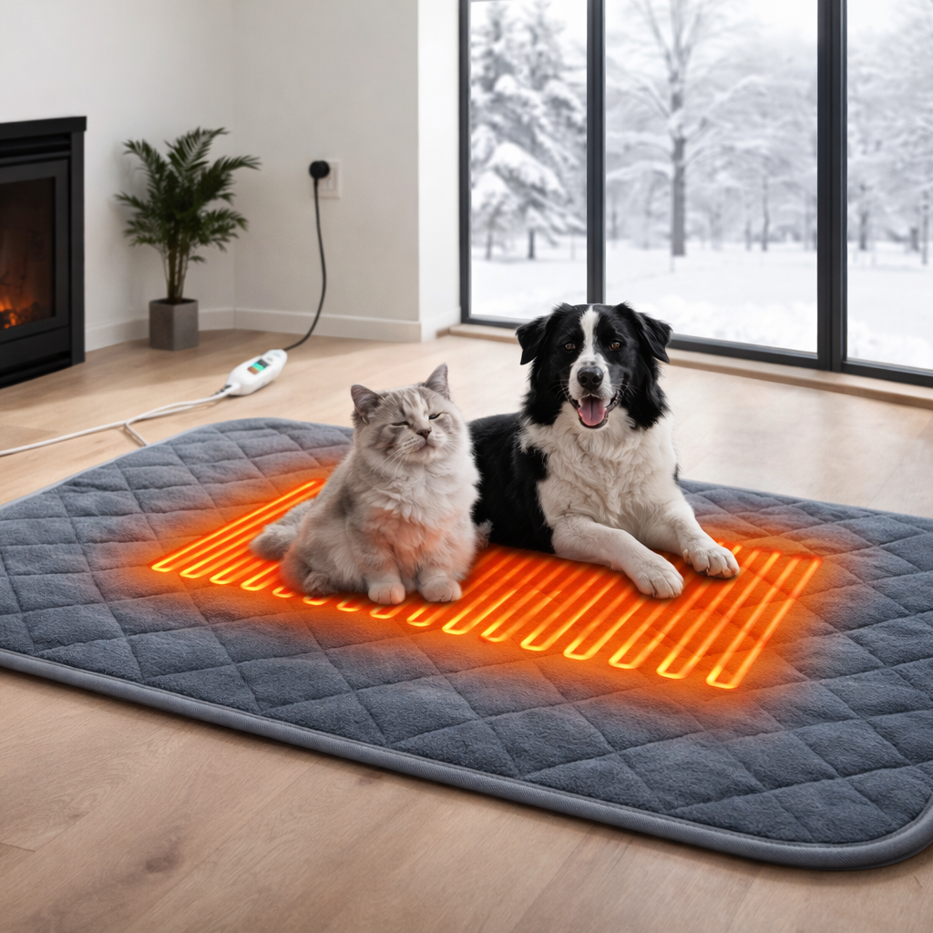 SnuggyPaws Heated Pet Pad – Cozy Warmth for Dogs & Cats, Relieves Joint Stiffness, Improves Sleep